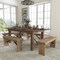 Flash Furniture Rectangle Antique Farm Table , 40"; 40-1/4" W 30"; 17-3/4" H, Wood XA-FARM-1-GG - alternate 1